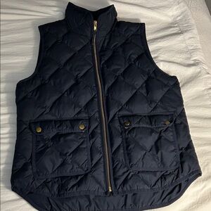 Navy Quilted Vest with Pockets, J. Crew, size medium
